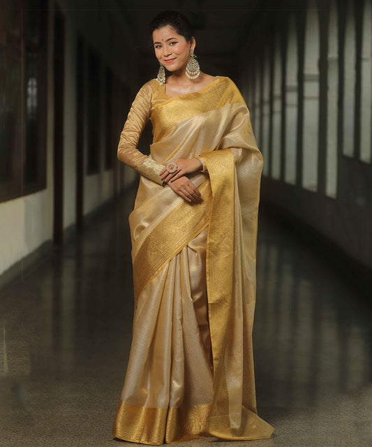 Saree Golden Art Silk Elegance