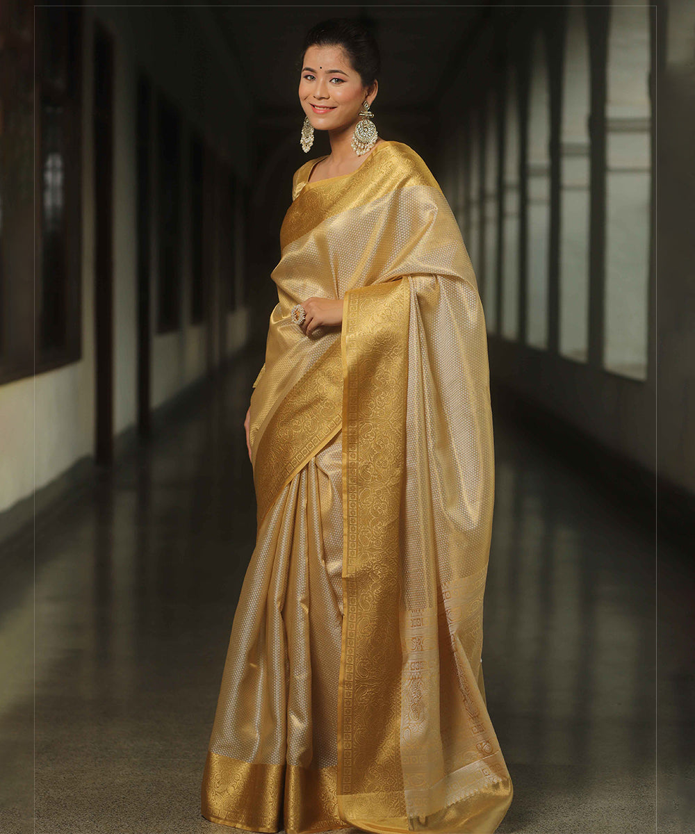 Saree Golden Art Silk Elegance