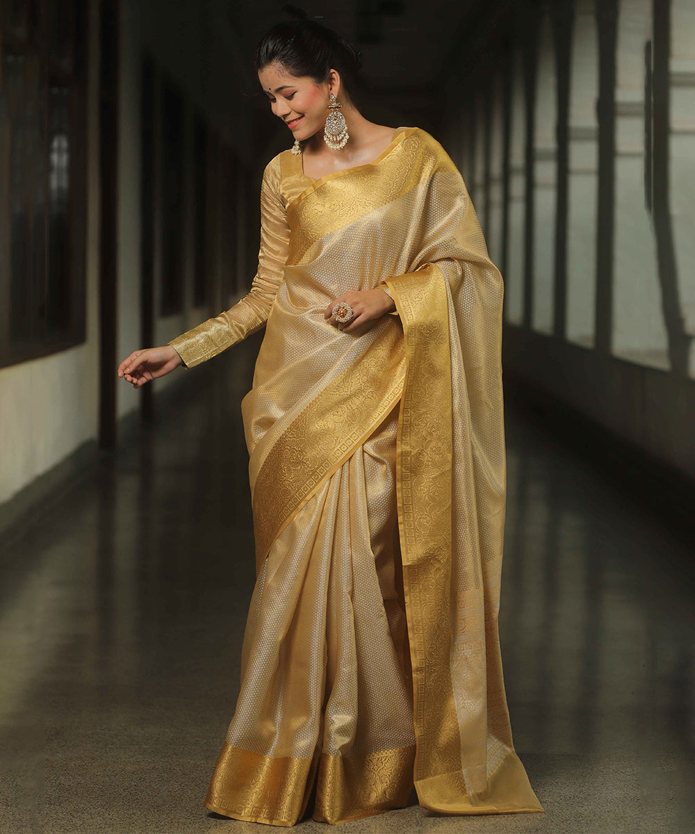 Saree Golden Art Silk Elegance
