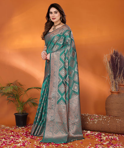 Saree Woven Ikkat Art Silk