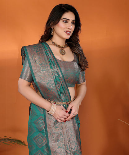 Saree Woven Ikkat Art Silk