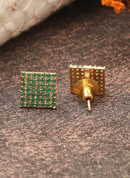 Green American Diamond Earrings