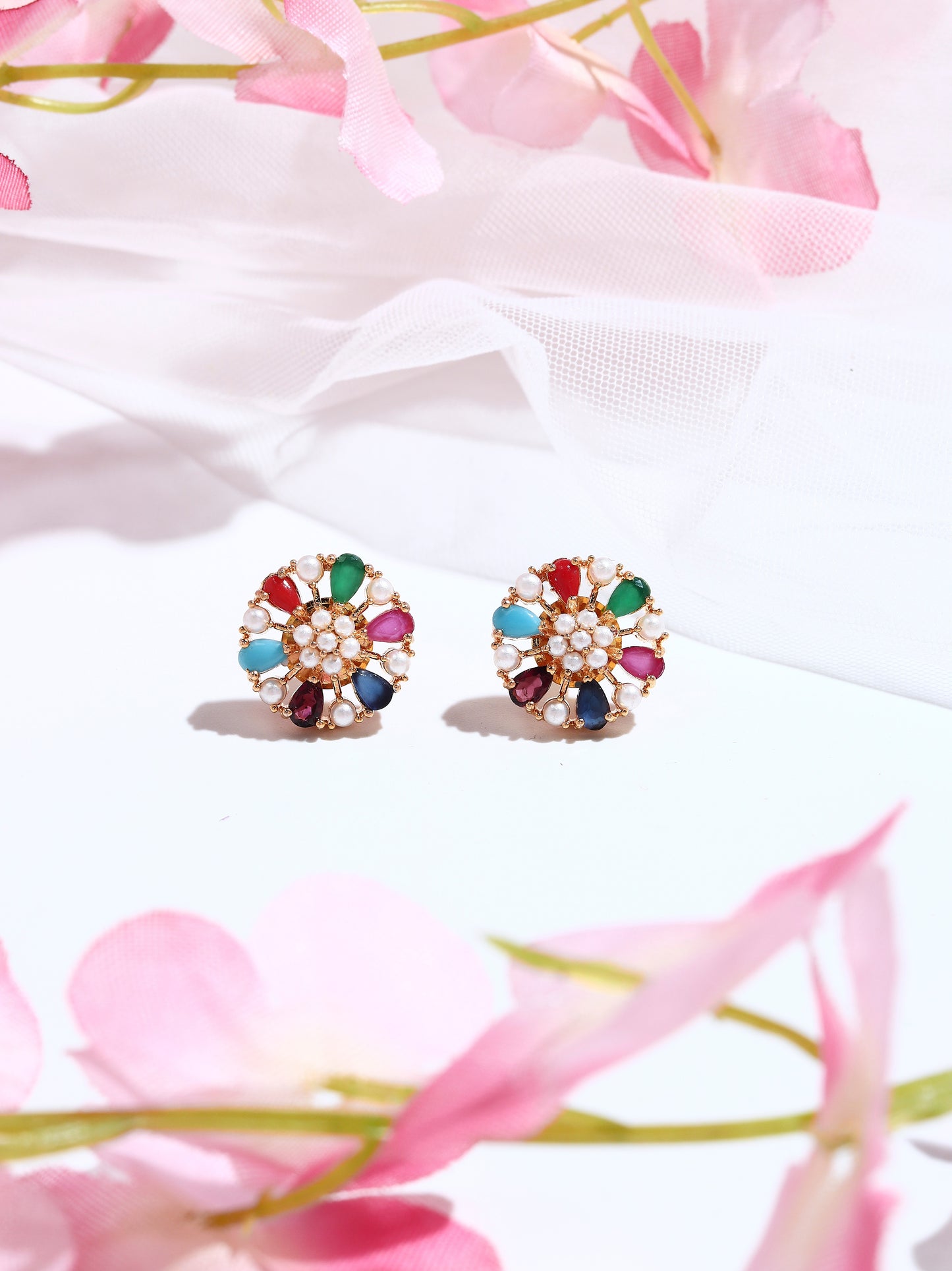 Multicolour Kundan Earrings