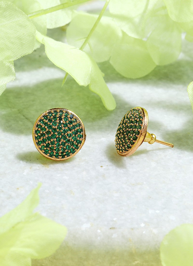 Gold Plated Round Earrings