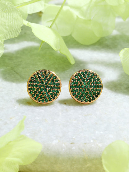 Gold Plated Round Earrings