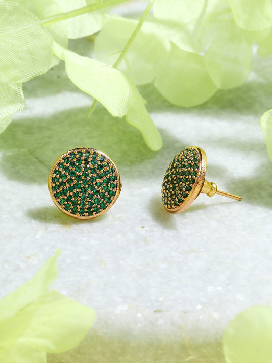 Gold Plated Round Earrings