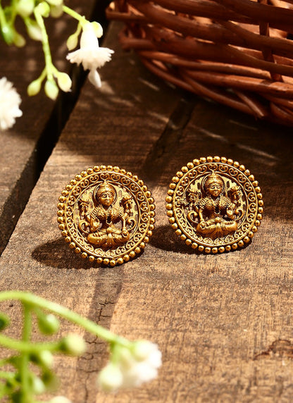 Gold Plated Motif Earrings