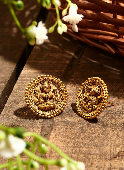 Gold Plated Motif Earrings