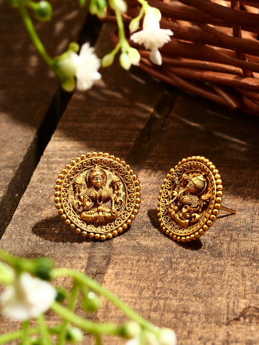 Gold Plated Motif Earrings