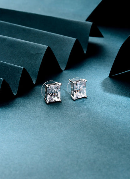 Silver Cross Shaped Earrings