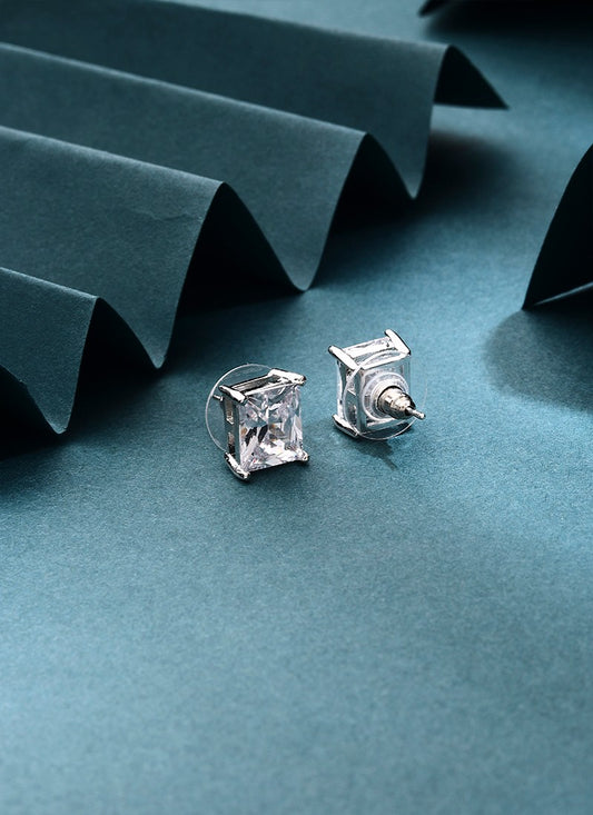 Silver Cross Shaped Earrings