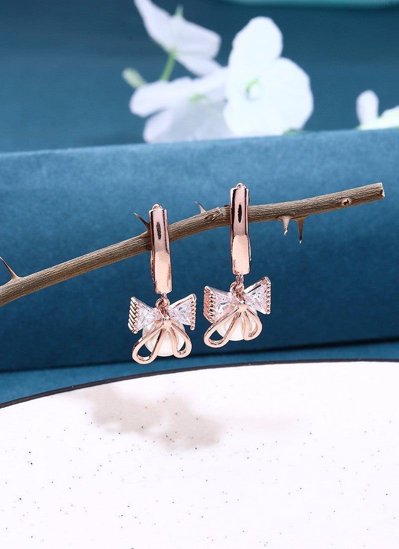 Rose Gold American Diamond Earrings