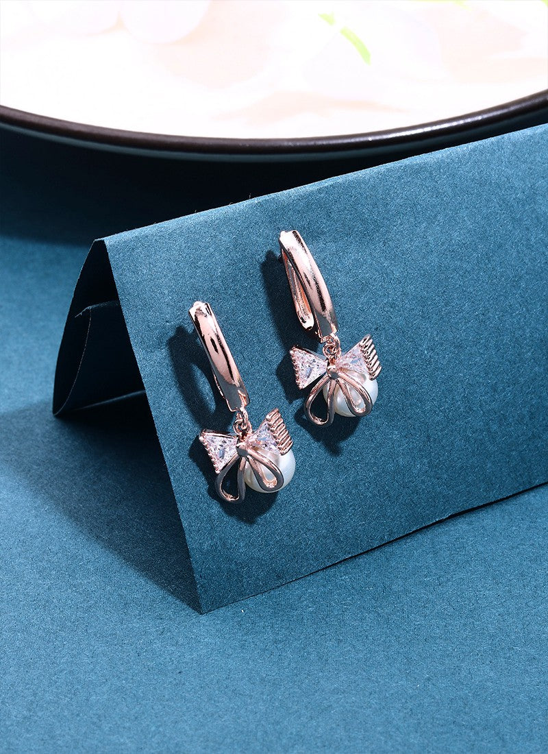 Rose Gold American Diamond Earrings