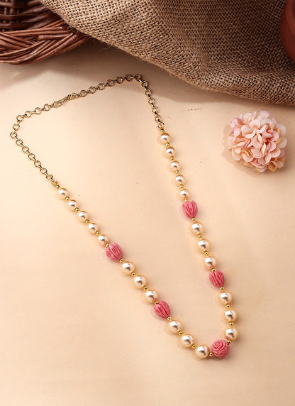 Pink Rose Gold Necklace