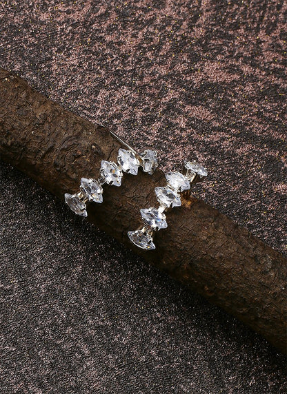 Silver Necklace Set With Earrings