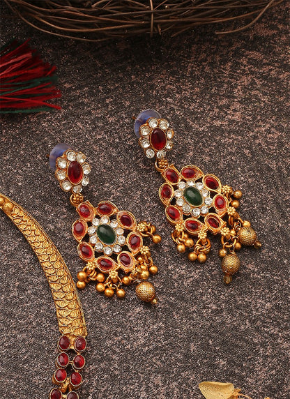 Multicolour Round Shaped Necklace Set
