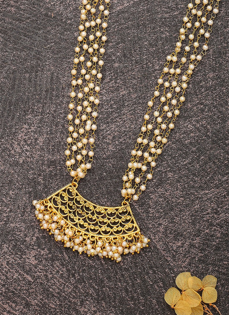 Long Necklace Set With Triangular Earrings