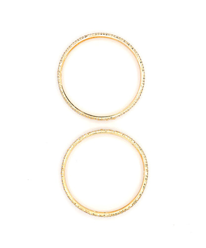 Set of 2 Bangles and Bracelets with American Diamonds