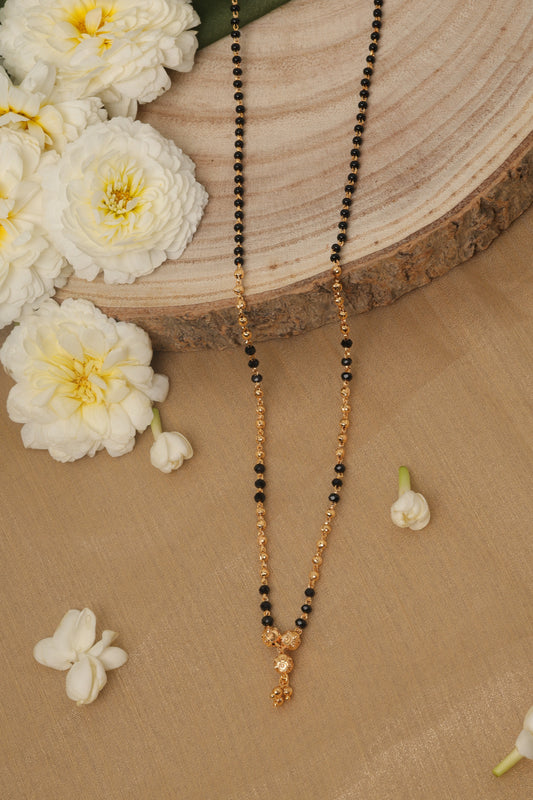 Black and Yellow Gold Plated Mangalsutra