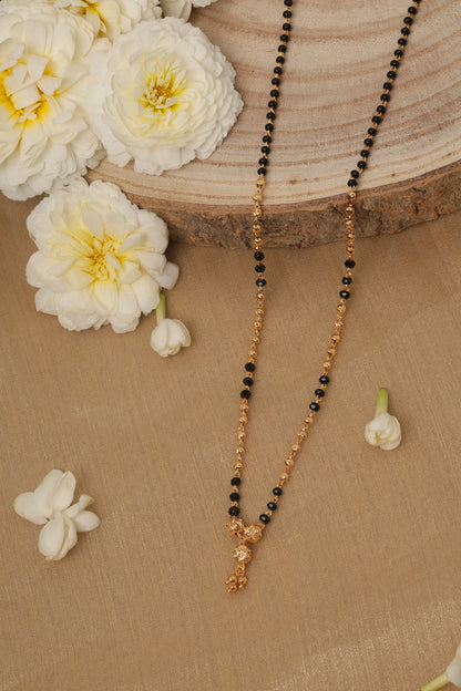 Black and Yellow Gold Plated Mangalsutra