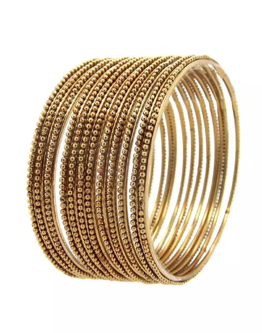 Gold Plated Bangle Set of 12