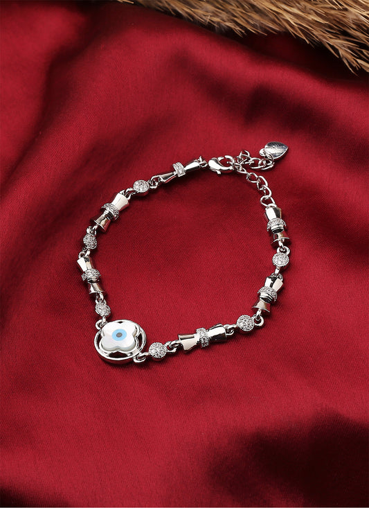 Silver Evil Eye Bracelet