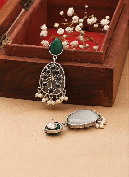 Multicolour Stone Studded Earrings