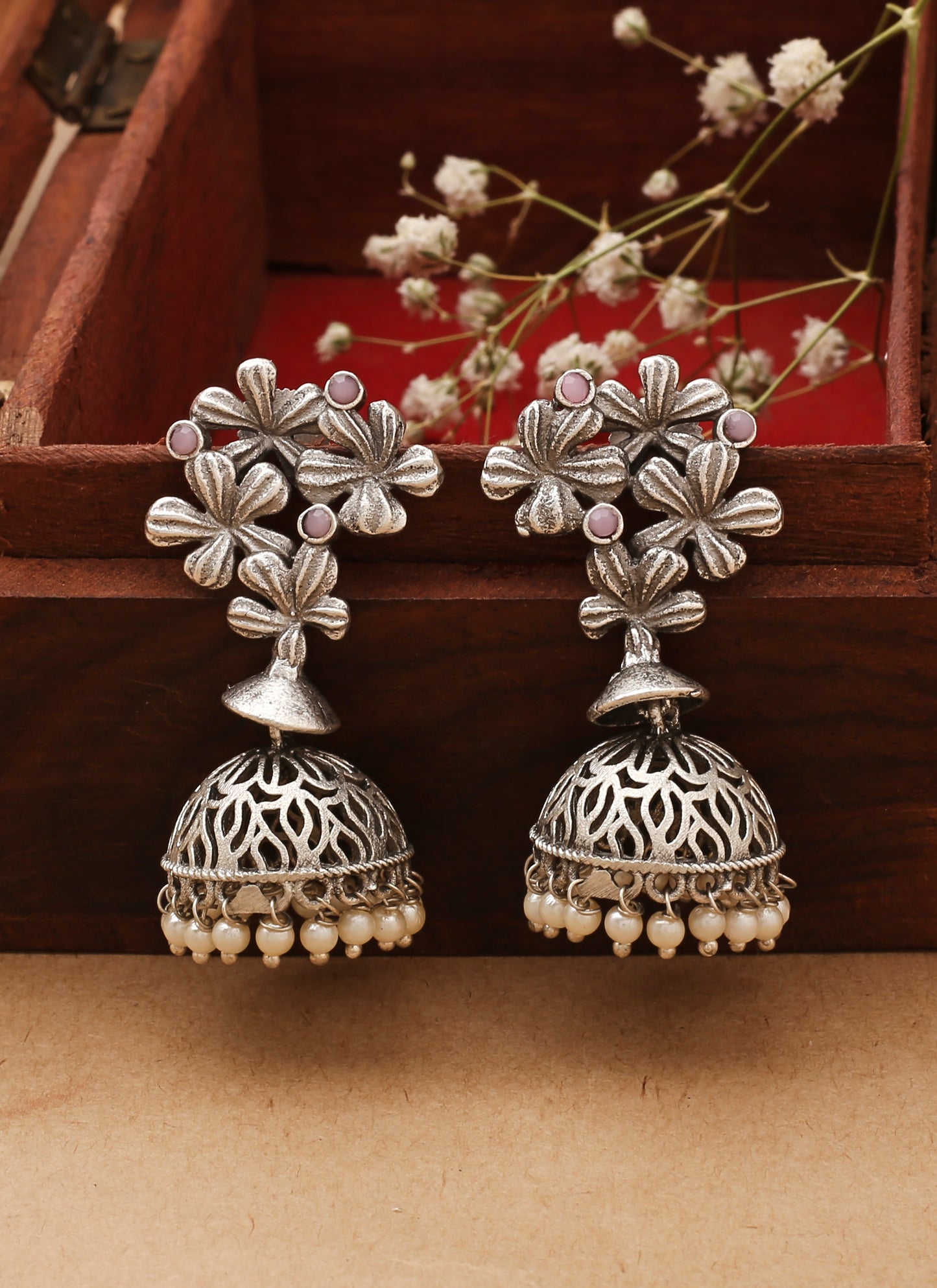 Silver Small Jhumkas