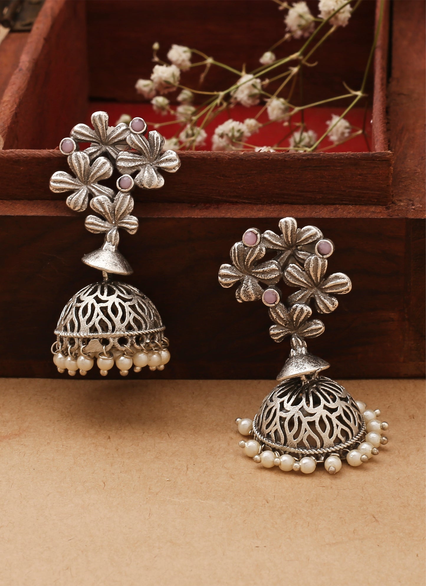 Silver Small Jhumkas