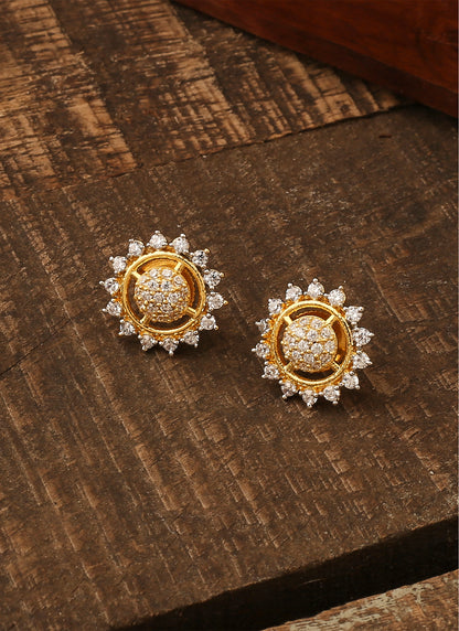 Black Gold Mangalsutra Set with Small Earrings