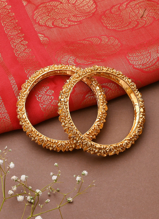 Opulent Gold Alloy Bangles Set