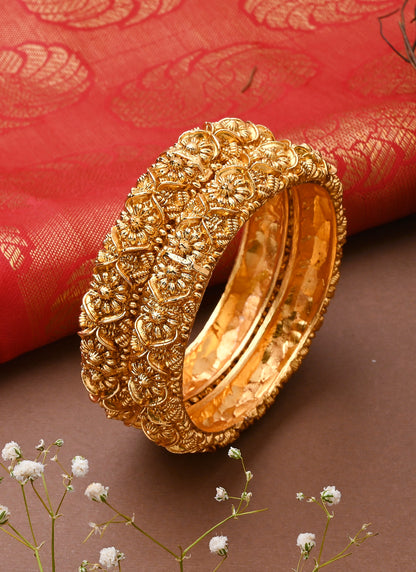 Opulent Gold Alloy Bangles Set