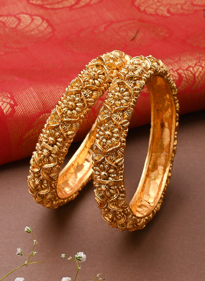 Opulent Gold Alloy Bangles Set