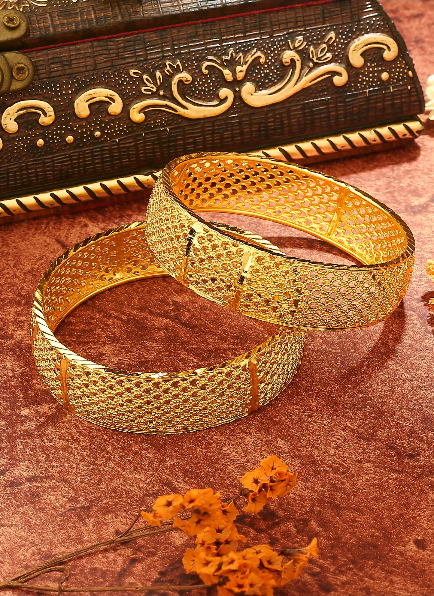 Stunning Gold-Plated Bangles for Traditional Ceremonies