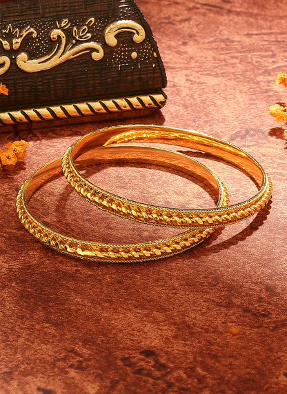 Set of 2 Yellow Gold Bangles
