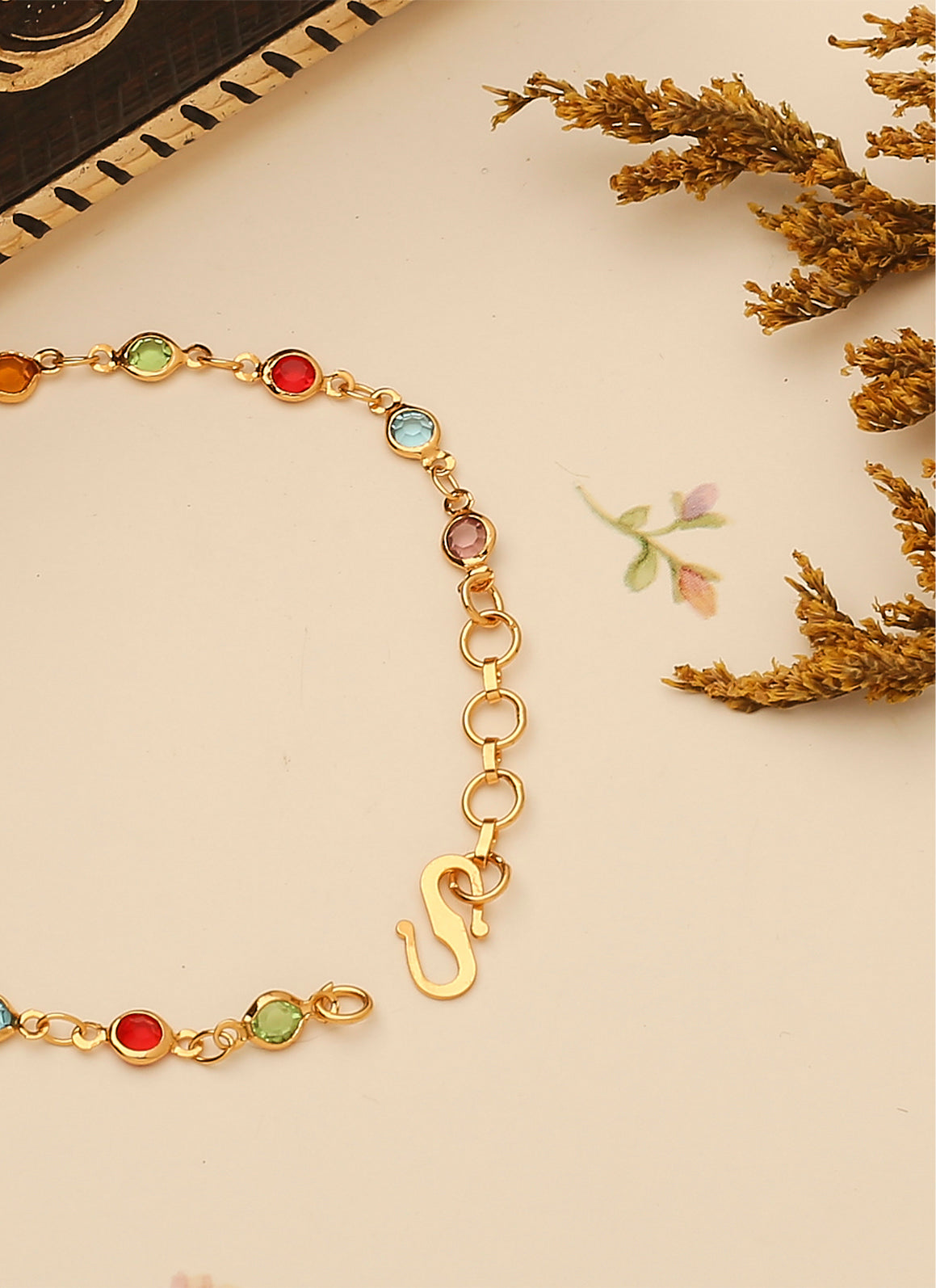 Multicolour Gold Plated Bracelet
