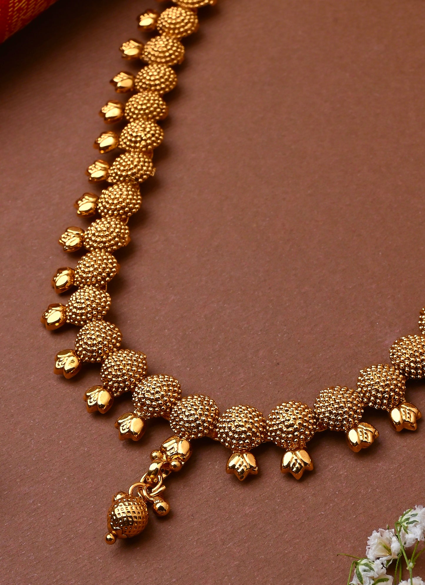 Gold Plated Necklace Set with Earrings