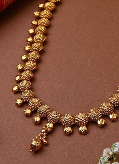 Gold Plated Necklace Set with Earrings