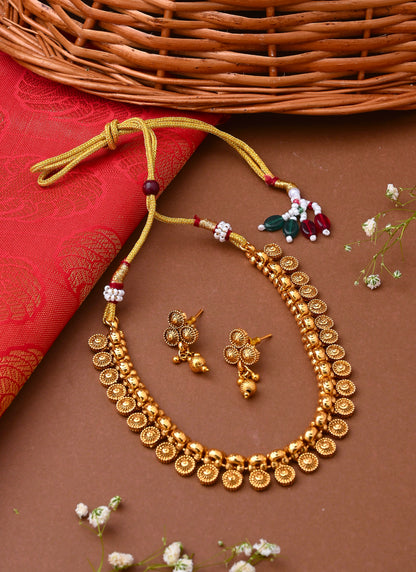 Yellow Gold Plated Necklace Set