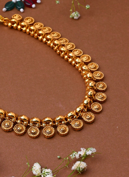 Yellow Gold Plated Necklace Set