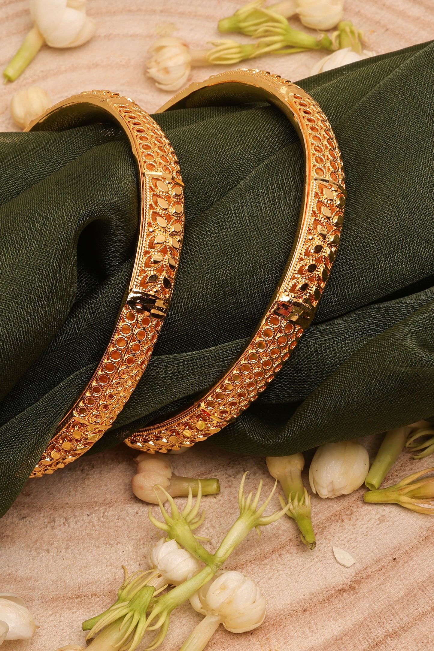 Gold-Plated Bangles Set
