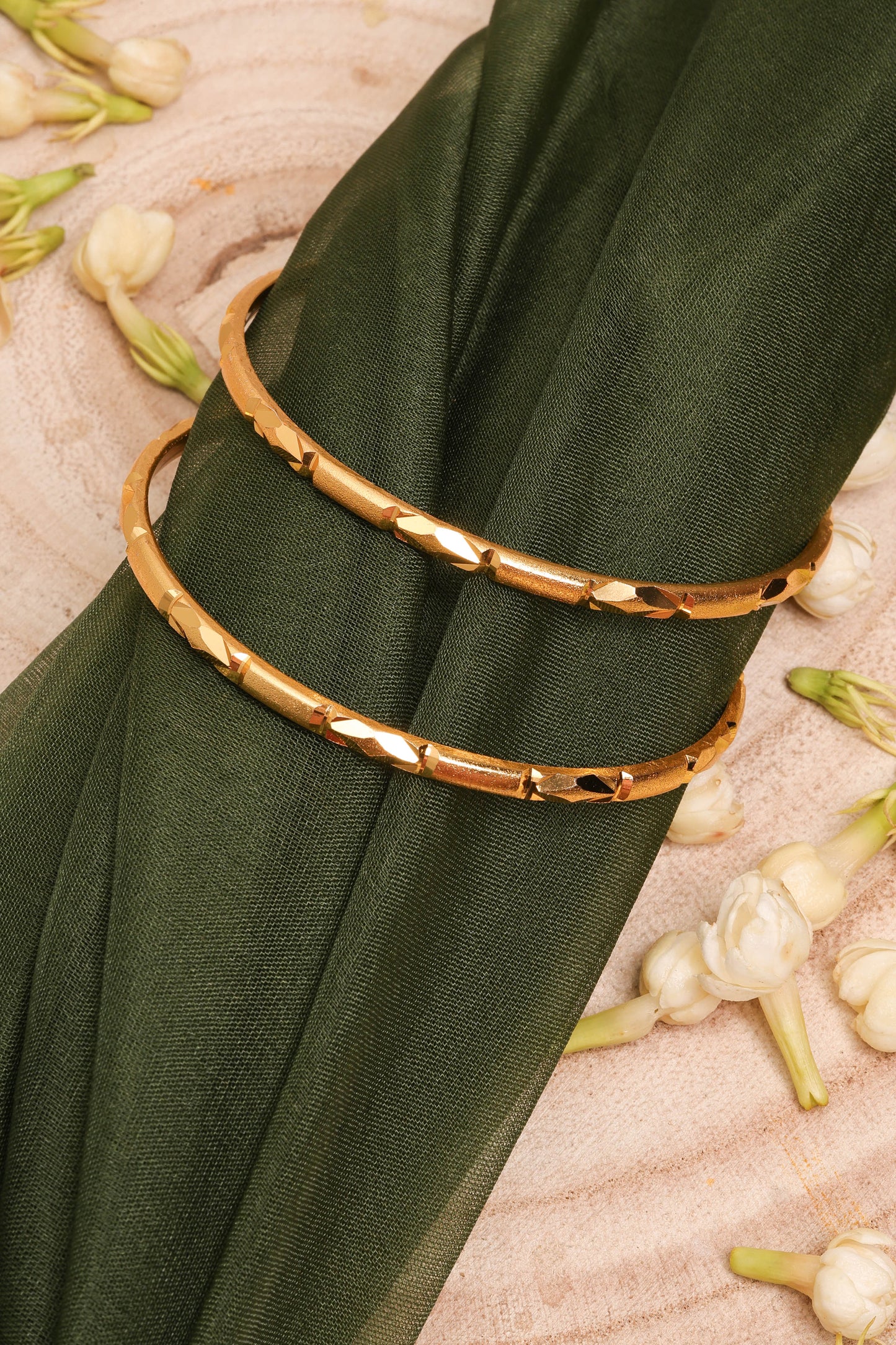 Gold-Plated Traditional Bangles Set
