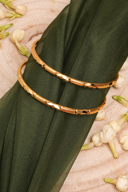 Gold-Plated Traditional Bangles Set