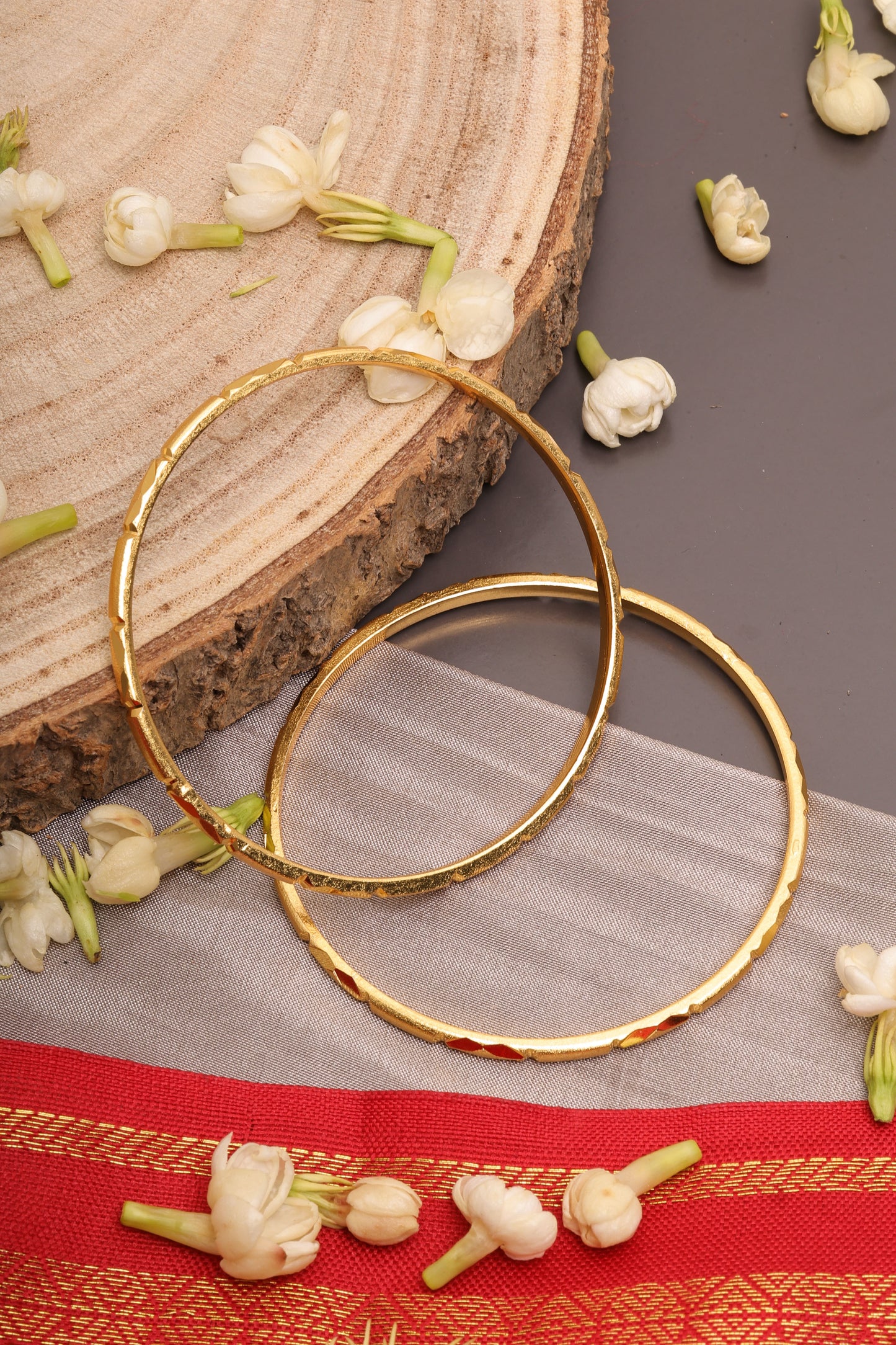 Gold-Plated Traditional Bangles Set