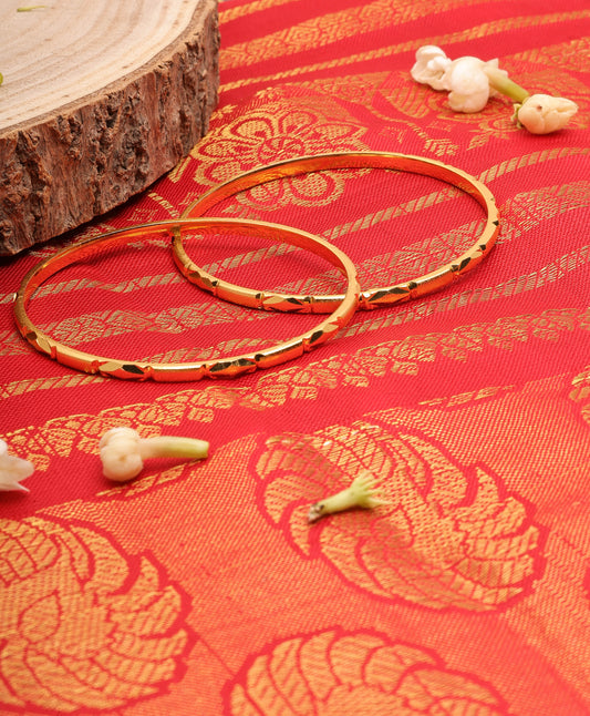 Gold-Plated Traditional Bangles Set