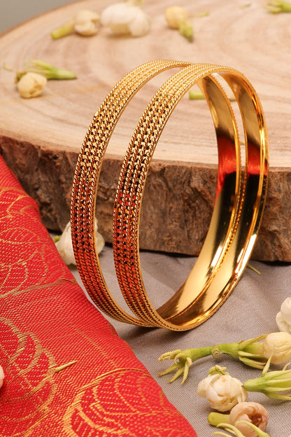 Exquisite Gold Bangles Set