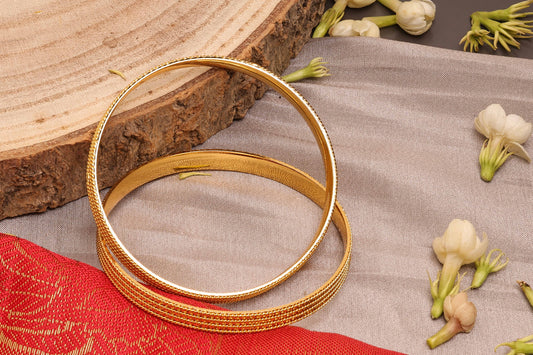 Exquisite Gold Bangles Set