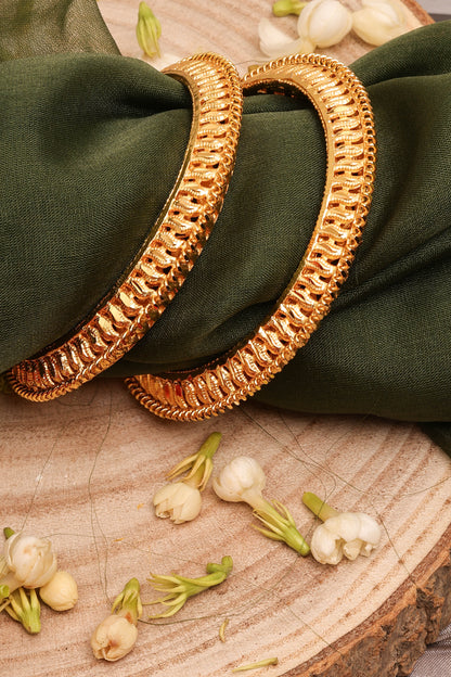 Gold-Plated Bangles Set Of 2