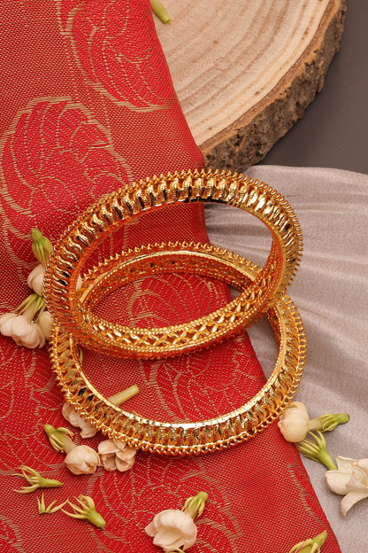 Gold-Plated Bangles Set Of 2