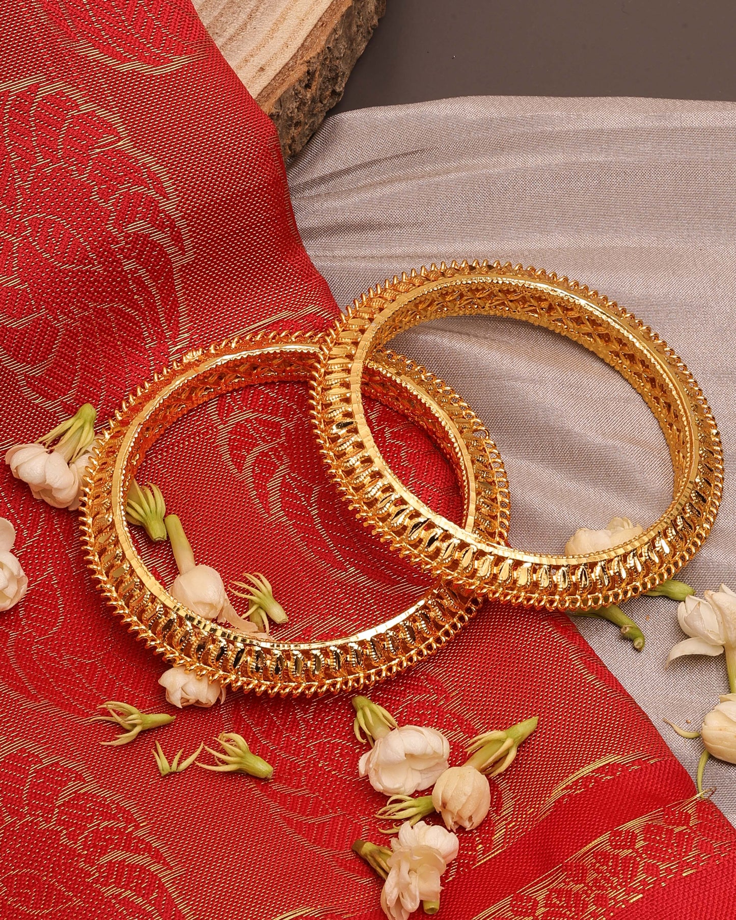 Gold-Plated Bangles Set Of 2